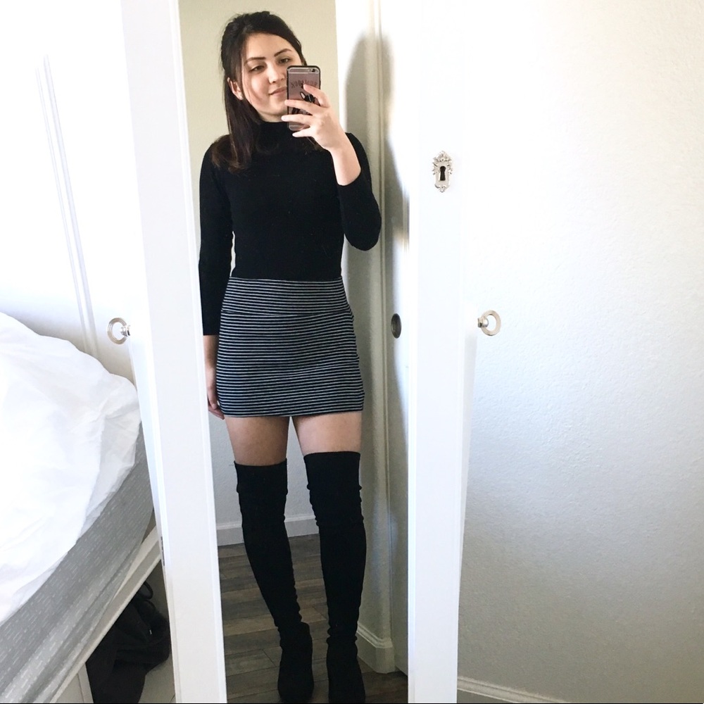 American Apparel Striped Knit Mini Skirt